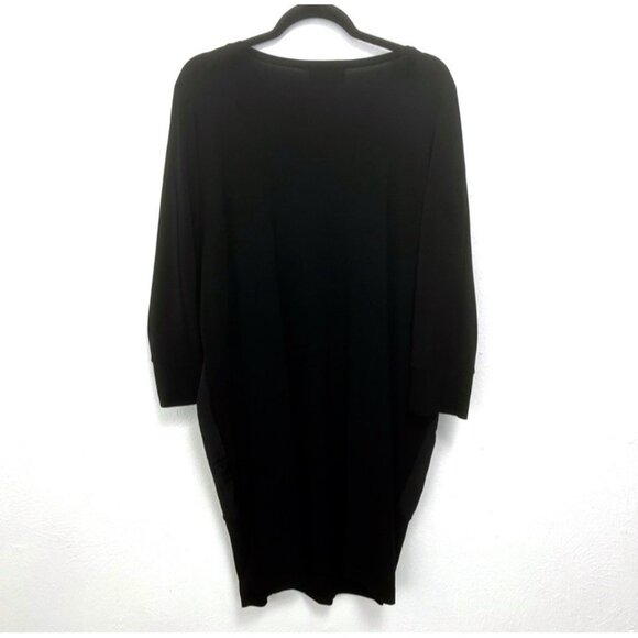 NEW JOSEPH RIBKOFF Black Motif Dolman Sleeve Shift Dress Women's Size 10 Stretch - Picture 8 of 12